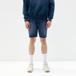 Short d'été vintage en coton délavé à l'acide short pour homme personnalisé délavé au soleil respirant avec cordon de serrage et ceinture élastique - Product Image 1