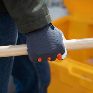 ถุงมือนิรภัยหนังแพะป้องกันมือทนทานถุงมือทำงานกลไกด้ามจับที่เหนือกว่าป้องกันการขีดข่วน - Product Image 4