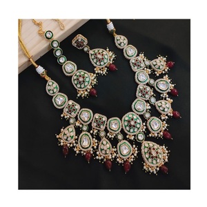 Trendy <b>Necklace</b> Set Elegant Festive Wear <b>Necklace</b> For Girls <b>Necklace</b> with Earrings for women - Product Image 1