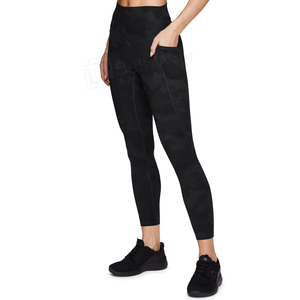 100% coton coton fibre de bambou femmes Logo personnalisé taille haute Sport Leggings long serré tricoté Spandex entraînement - Product Image 1