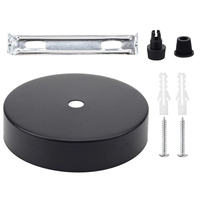 Noir blanc Chrome or plaque de plafond applique murale montage LED Base Vintage suspension lampe disque Base plafond auvent