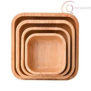 Bandeja de Servir de Madera Duradera y No Tóxica con Colores Personalizables para Restaurantes, Hogares y Regalos, Acabado Liso y Asas Fáciles de Transportar - Product Image 2
