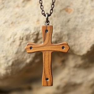 Una Cruz de joyería que cuelga en un collar es un Accesorio clásico y significativo, que a menudo simboliza la fe. - Product Image 5