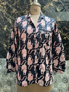 Conjunto de pijama de algodón de tigre negro, ropa de dormir suave para el verano, regalo perfecto para ella - Product Image 2