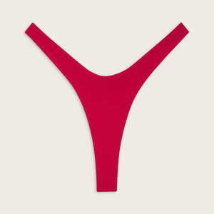 2025 conjunto de Bikini Sexy rojo sólido para mujer triángulo alto cintura alta con traje de baño estampado traje de baño de dos piezas ropa de playa - Product Image 4