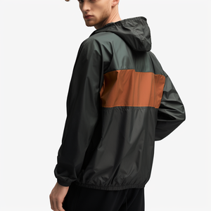 Chaqueta cortavientos con cremallera de cuarto de nylon para hombre, diseño personalizado, fábrica OEM, pedido al por mayor, ropa deportiva de invierno de marca - Product Image 3