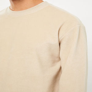 Sweat-shirt en molleton épais surdimensionné unisexe, pull chaud d'hiver, style streetwear, production OEM avec logo personnalisé - Product Image 3