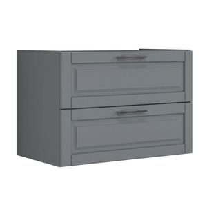 Per mobiletto bagno a due cassetti Chloe dimensioni 79.5x45.2x54 cm polveroso colore grigio mobili - Product Image 1