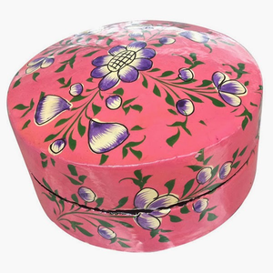 Hand-Painted Kashmiri Paper Mache Trinket <b>Boxes</b>: Luxurious <b>Keepsakes</b> for Your Jewelry Collection - Product Image 4