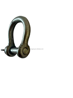 Manille à arc en acier au carbone électrogalvanisé de type européen - Robuste - Mesure impériale (en pouces) - Norme européenne