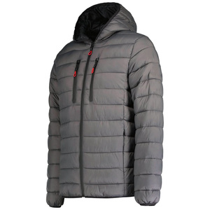 Spécial hiver Veste à capuche coupe-vent respirante isolée avec fermeture éclair Veste chaude matelassée classique avec logo personnalisé - Product Image 4