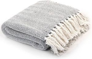 Manta de tiro Chenille Boho manta tejida 100% algodón liso teñido moda tiro Chenille sofá manta cubierta en India - Product Image 6