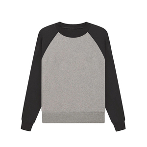 Unisex de alta calidad de manga larga raglán Tops 2025 personalizado suelto Sudadera con capucha estampado sudaderas cuello suéter al por mayor Tops de tela - Product Image 3