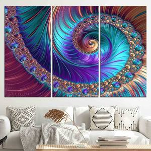 Impresión en lienzo de remolinos abstractos modernos: elegante arte decorativo para pared, JUEGO DE 3 LIEÑOS - Product Image 1
