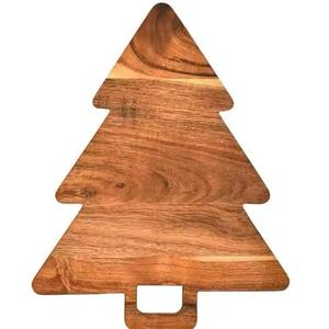 Cadeau unique Sapin de Noël en bois massif avec tôle étoilée Nouveau design Arbres de Noël suspendus en or pour la maison - Product Image 4