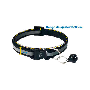 Collar Reflectante de Cuero de Lujo con Liberación Rápida, Campana Elegante y Estampados Modernos para Perros y Gatos, para Visibilidad Nocturna - Product Image 2