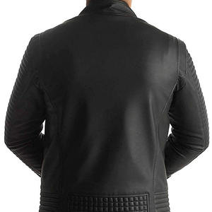 Blouson bombardier en cuir de haute qualité pour hommes avec logo personnalisé veste d'hiver en cuir véritable à capuche 100% pour motard à la mode - Product Image 4