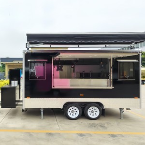 Vente en gros : Remorque alimentaire mobile de qualité supérieure en aluminium et fibre de verre, type Food Truck, pour la vente de restauration rapide, avec gril et frites - Product Image 2
