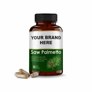 Capsules de Saw Palmetto | Suppléments de santé de la prostate à base de plantes pour hommes | Croissance des cheveux | Services OEM | Sans gluten