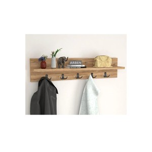 Conjunto de Entrada Fida - Mueble Zapatero de Pino Atlántico + Perchero de Pared con Estante - Product Image 6