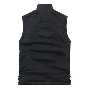 Chaleco de Forro Polar Cálido con Cremallera y Bolsillos, Chaleco Informal con Cuello Alto y Cremallera para Otoño e Invierno, Chaleco de Pesca para Exteriores - Product Image 2