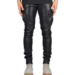 กางเกงหนังสำหรับผู้ชายกางเกงหนังใส่สบายดีไซน์ใหม่2025 - Product Image 1