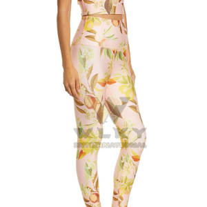 2023 New Arrival Women's High Quality Quick Dry Breathable Casual <b>Knitted</b> Print Fitness Waist Seamless Fabric <b>Leggings</b> - Product Image 3