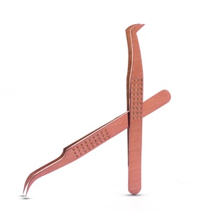 Pinzas de Punta puntiaguda de estilo ruso para extensiones de pestañas agarre cómodo a precio razonable herramienta de belleza - Product Image 2