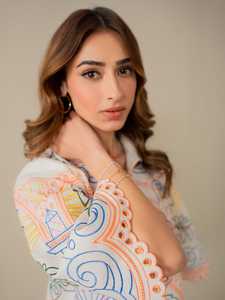 Women's Indian Casual Solid Cotton <b>Short</b> <b>Top</b> <b>and</b> Full Length Pant <b>Set</b> - Product Image 3