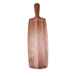 Plato Redondo Irregular Elegante Hecho a Mano en Madera de Acacia Ideal para Servir Frutas de Queso - Product Image 6