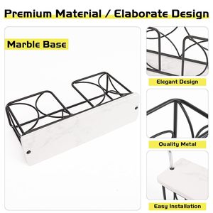Marble Base Napkin Holder Metal <b>Table</b> Top Napkin Stand All Purpose Kitchen Bathroom <b>Vanity</b> Accessory Kitchen Decor Accessories - Product Image 4