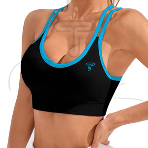 Sujetador Deportivo de Yoga de Alta Sujeción, Moderno, con Tirantes Ajustables a Rayas, Transpirable, de Secado Rápido, Elástico en Cuatro Direcciones, Sin Costuras, Personalizable en la Parte Delantera - Product Image 2