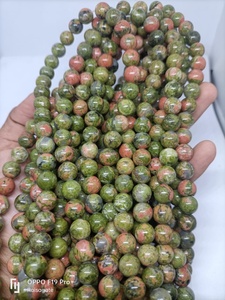 Natural Unakite High Quality 8MM Beads Crystal Stone Healing Stone 45 Beads String Jewelry From Gujarat RAIS AGATE - Product Image 3
