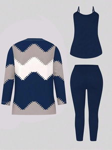 Conjunto Deportivo Personalizado para Hombre, Chándal Informal de 3 Piezas con Cremallera Completa, Manga Larga, para Correr y Hacer Ejercicio - Product Image 2