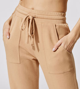 Pantalons de jogging pour femmes en toile à taille haute, streetwear personnalisé, hiver, avec poches et cordon de serrage - Product Image 2