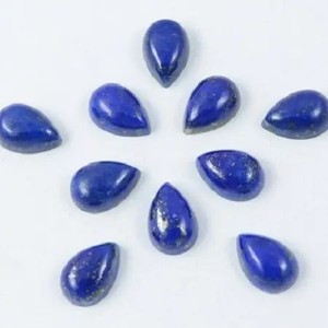10mm 12mm naturel Lapis Lazuli lisse poire calibré Cabochons fournisseur de pierres précieuses en vrac prix de gros pierres réglage de bijoux - Product Image 1