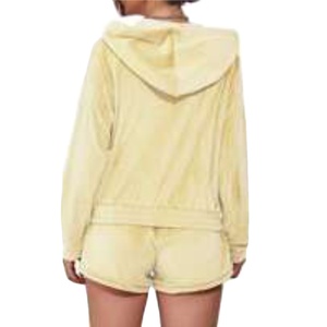 Ensemble deux pièces décontracté pour femme, hiver, veste à capuche zippée unie et short assorti, style cycliste, écologique 2026 - Product Image 6