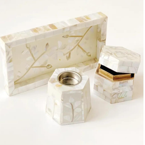 ที่ใส่เครื่องหอมบาคูร์ลายมุกสำหรับรอมฎอน อีด เครื่องหอมแบบอาหรับ โดย Decor World Expo - Product Image 4