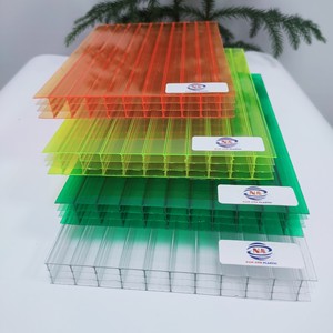 Tấm lợp Polycarbonate rỗng Bảng điều khiển đa năng thiết kế công nghiệp với lớp phủ UV chống chịu thời tiết cho khách sạn sử dụng - Product Image 1