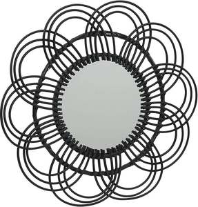 Miroir mural décoratif en métal AK en laiton noir fini miroir mural à cadre design moderne pour décor d'hôtel/article de décoration de restaurant - Product Image 1