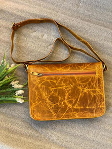 กระเป๋าถือหนังครันช์หนังแท้ทำด้วยมือแท้แบบเต็มรูปแบบมีสไตล์สำหรับผู้หญิงกระเป๋าสะพายไหล่แบบย้อนยุคใช้ในสำนักงานทำจากหนังแท้ - Product Image 2