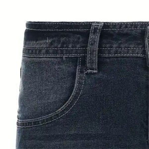 2025 Nueva calidad 100% algodón azul Mujer Pantalones cortos de mezclilla no elásticos de tiro bajo-pantalones cortos casuales de verano para mujer - Product Image 3