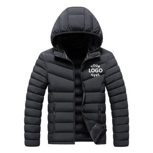 แจ็กเก็ตขนเป็ดแบบลำลองสำหรับผู้ชายเสื้อโค้ทบับเบิ้ลซิปมีฮู้ดย้อมสีล้วนสำหรับกลางแจ้ง - Product Image 6