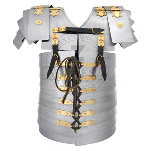Armure romaine faite à la main de Lorica Segmentata Armure corporelle historique en acier doux Tenue de chevalier médiéval Costume de gladiateur pour Cosplay - Product Image 1
