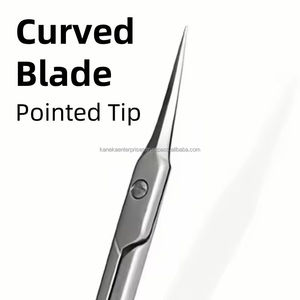 Tijeras Rusas de Precisión para Cutículas, Manicura, Cejas y Piel Seca, de Acero Inoxidable, con Hoja Curva Extra Fina - Product Image 2