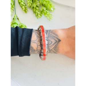 Pulsera OldPawn Thomas Francisco con Incrustaciones de Coral Rojo y Plata de Ley, Accesorio de Moda - Product Image 2