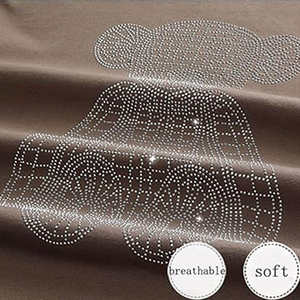 Camisetas de Mujer Bonitas, Transpirables, Ajustadas, con Adornos de Diamantes de Imitación, Protección UV, Mezcla de Seda/Algodón, Más Vendidas, Precio Razonable - Product Image 2