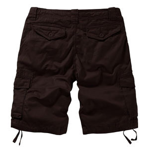 กางเกงขาสั้นผ้าแคนวาสสีดำสำหรับผู้ชายกางเกงขาสั้นคาร์โก้แบบถุงผ้าแคนวาสสีกากีมี6กระเป๋า100% ออกแบบได้ตามต้องการ - Product Image 2