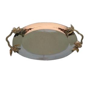 Metal Plated Serving Dish Wedding Party Decorating <b>Catering</b> <b>Tray</b> Raw Aluminium Tableware Serving <b>Tray</b> for Salad Serve - Product Image 2