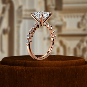 แหวนแต่งงานเพชรทรงเจ้าหญิง 1 กะรัต รับรองโดย IGI แหวนของขวัญสำหรับเธอ ทองคำแท้ 14K ประดับเพชรเพาะเลี้ยงในห้องปฏิบัติการ - Product Image 6
